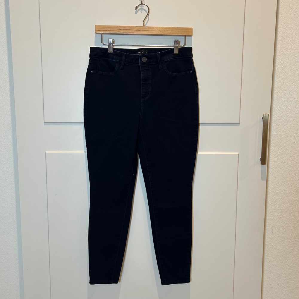 Talbots‎ Womens 8P Jeggings Dark Wash Indigo High Rise Skinny Denim Jeans Petite